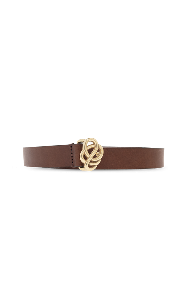 Brown Ouma leather belt By Malene Birger GenesinlifeShops Spain